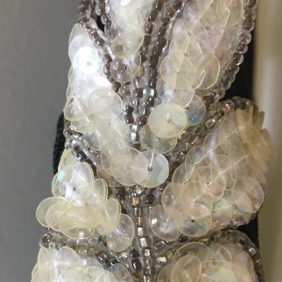 Black Vintage Fringe Cocktail Dress - Picture 4 of 8